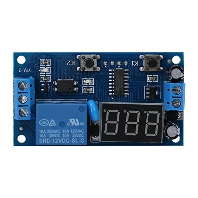 Image of DC 12V Cycle Delay Timer Relay Switch Adjustable Infinite Time Board with LED Display for Operating Equipment