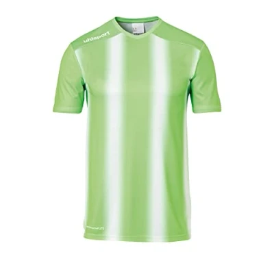 Image of uhlsport Children&#039;s STRIPE 2.0 KURZARM Shirt, Fluo grün/Weiß, 116 (EU)