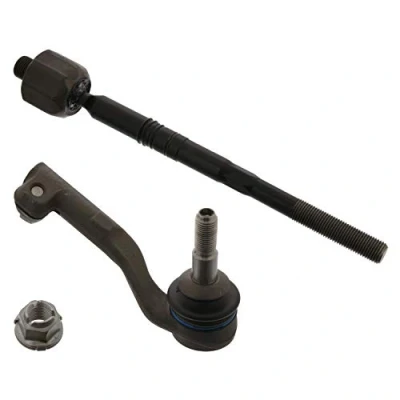 Image of 32106799965 Tie Rod FEBI BILSTEIN 44286 Front Axle Right with lock nuts nut BMW: 3 GT, Saloon, Touring
