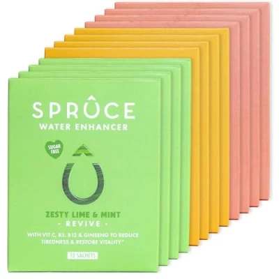 Image of Spruce Natural Water Flavouring With Vitamins Value Pack Large Almighty Bundle 3 Flavours, 144 Drinks No Sugar Made Real Fruits Healthy Squash Cordial Drink More