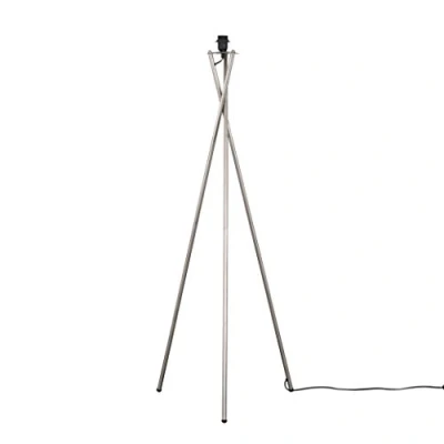 Image of MiniSun Modern Brushed Chrome Metal Tripod Floor Lamp Base