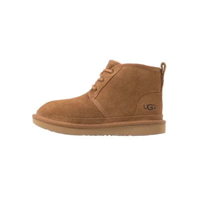 Image of UGG Neumel II Unisex Laceup ankle boots for kids, Size: 2, Chestnut Suede