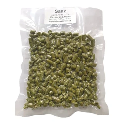 Image of Hugster Saaz Hops Pellets 100g Of The Freshest Czech Pellet Variety 2020 Crop Craft Ale Ingredients for Beer Brewing Use at Boil Or Dry Hopping A Perfect Flavouring to Your Finished