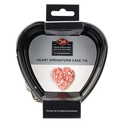 Image of Tala Performance, Mini Heart Cake Tin, Professional Gauge Carbon Steel with Eclipse Non Stick Coating, Pan, Easy Release