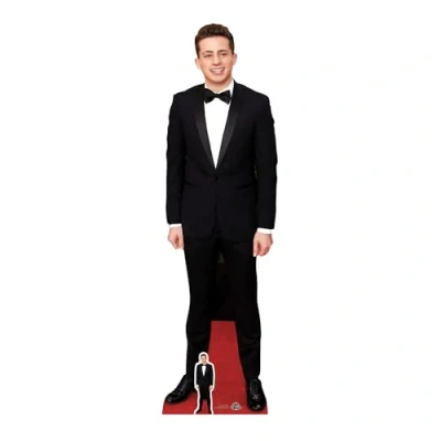 Image of Charlie Puth Lifesize Cardboardcut Out with Free Mini Cut of cardboard, Multi Colour, 180 x 53 cm
