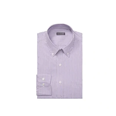 Image of Van Heusen Men&#039;s Dress Shirt Regular Fit Pinpoint Stripe, Wild Orchid, 15.5&quot; Neck 32&quot; 33&quot; Sleeve