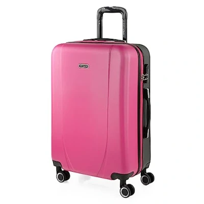 Image of ITACA Rigid Suitcase Medium Size ABS 65cm Hard Shell Lightweight 20kg with TSA Combination Lock and Resistant Travel Si, Fuchsia Anthracite