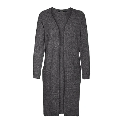 Image of VERO MODA Women&#039;s B0ccmyn2c3 Cardigan Sweater, Dark Grey Blend, M