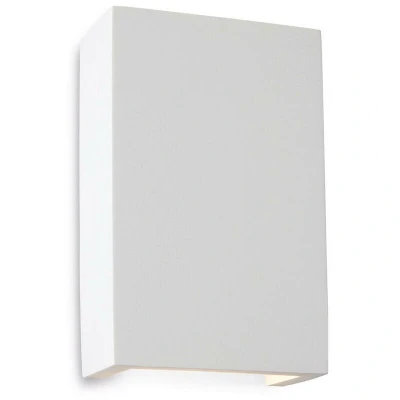 Image of Gallery LED 2 Light Square Plaster Indoor Wall White, White