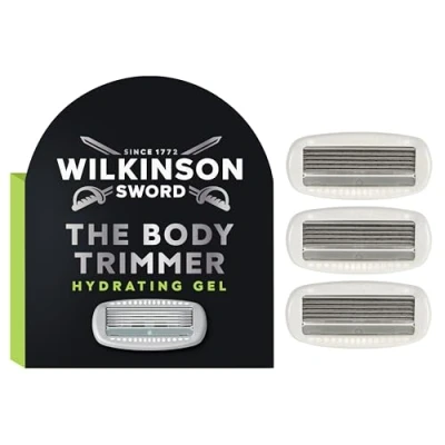 Image of WILKINSON SWORD Hydro Trim &amp; Shave Skin Protection for Men Razor Trimmer Pack of 3 Blade Refills