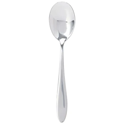 Image of Genware Saffron Cutlery Tea Spoons Pack of 12 Stainless Steel Table Knives,