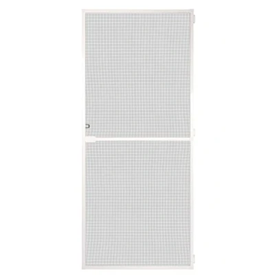 Image of Schellenberg 70930 Fly Screen Balcony Door, Insect Protection Door Action 100 x 210 cm Divided, 14 mm Installation Depth, White