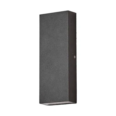Image of LED Outdoor Wall Light &#039;Corda&#039; (Modern) in Black Made of Aluminium (2 Sources,) from Lucande lamp for Exterior/Interior Walls, House, Terrace und Balcony