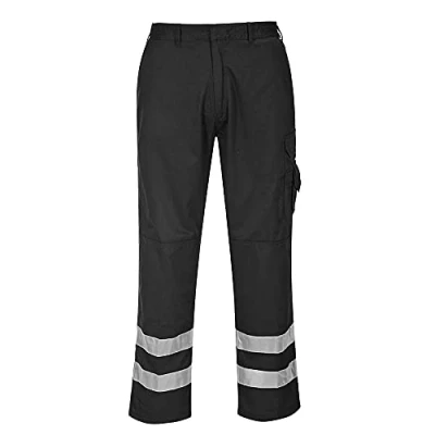 Image of Portwest Iona Safety Combat Trouser, Size: L, Colour: Black, S917BKRL
