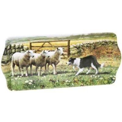 Image of Macneil Collie &amp; Sheep 39cm Melamine Sandwich Tray Leonardo LP91212