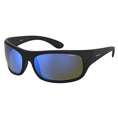 Image of Polaroid 07886 Sunglasses, Matte Black Blue, One Size