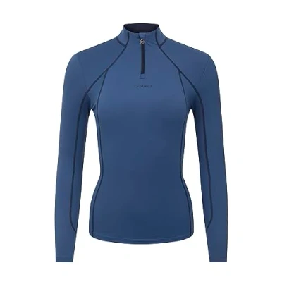 Image of LeMieux Women’s Base Layer Top Long Sleeve Athletic Thermal Shirts Equestrian Apparel &amp; Gear for Horseback Riding (Atlantic/UK 14)