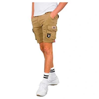 Image of Alpha Industries Men&#039;s Crew Short Patch Cargo, Sand, 32