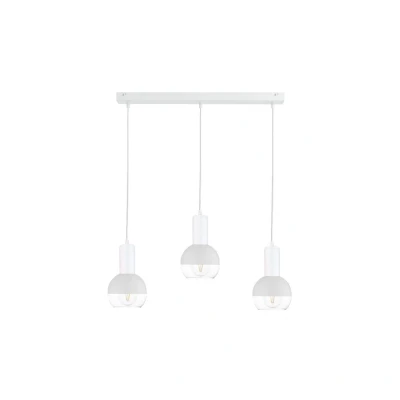 Image of Ice Bar Pendant Ceiling Light White, 60cm, 3x E27