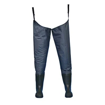 Image of Shakespeare Sigma Nylon Hip Wader, Overalls, Waders, For Wading , Fly Fishing Hunting Muck Work, Unisex, Grey/Green, EU 46 UK 12 US 13