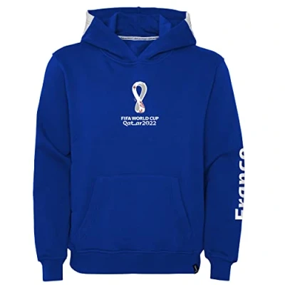 Image of Official FIFA World Cup 2022 Girls Hoodie, Girls, France, Team Colours, Age 12 13 Navy