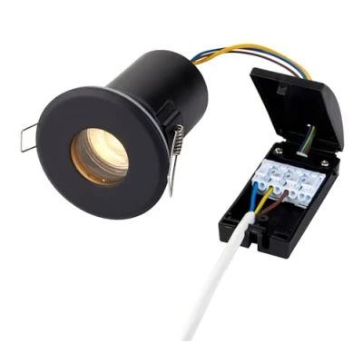 Image of Saxby 101344 ShieldPLUS Fixed Downlight, IP65, matt Black