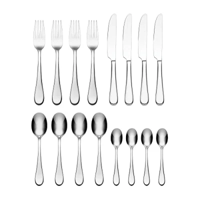 Image of Oneida Icarus Cutlery Set for 4 Stainless Steel Set, Heavy Weight &amp; Mirror Finish, Rust Resistant Dishwasher Safe Flatware