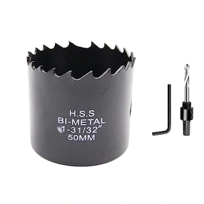 Image of Hole Cutter 50mm LAIWEI Bi Metal Saw,HSS Circular Saw Head,1.8mm Thick,Cutting Depth up to 38mm,Suitable for Wood,Plastic,plasterboard and Pipes