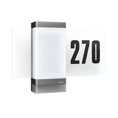 Image of STEINEL Smart LED House Number Light L 270 SC, up Plaque, Motion Sensor Light, Soft Start, Outdoor Wall Remote Control via App