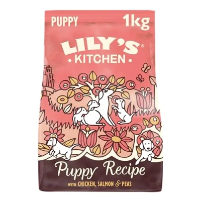 Image of Lily&#039;s Kitchen Made with Natural Ingredients Puppy Dry Dog Food Chicken, Salmon &amp; Peas Grain Free Recipe 1kg