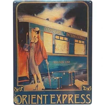 Image of Bioprocess The Orient Express Poster Vintage Wall Art Decor Metal Sign 8X12 Inches