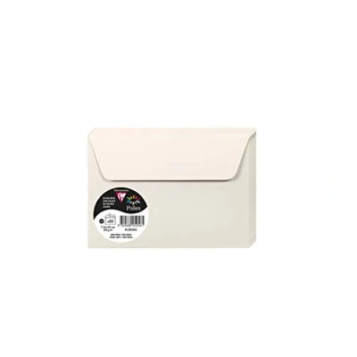 Image of Clairefontaine Ref 5056C Pollen Adhesive Envelopes (Pack of 20) C6 Sized, 120gsm Paper, Printer Compatible, Acid Free, Strip for Easy Seal Pearl Grey