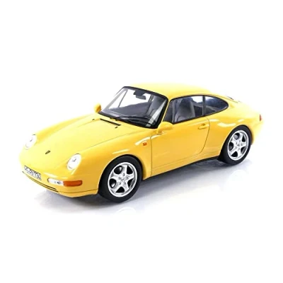 Image of Norev NV187596 1:18 Porsche 911 Carrera 1994 Yellow Collectable Model, Multi