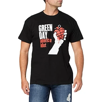 Image of Green Day Men&#039;s American Idiot Short Sleeve T Shirt, Black, Medium