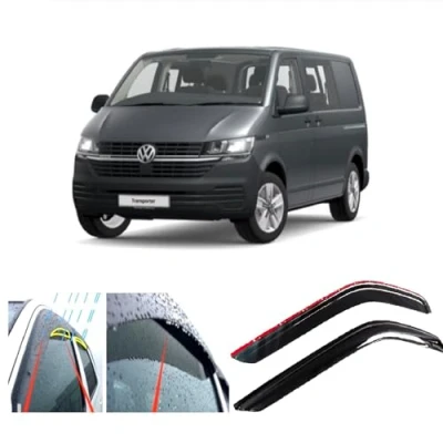 Image of AC WOW 2x Wind Deflectors for Volkswagen Transporter T5 T6 T6.1 2003 2004 2005 2006 2007 2008 2009 2010 2012 2013 2014 2015 2016 2017 2018 2019 2020 2021 2022 2023 2024