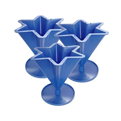Image of Proops Candle Mould 6 Pointed Tapered Star Shaped with Base, Set of 3, 4.3&quot; Tall, UK Made. (S7602). Free Postage