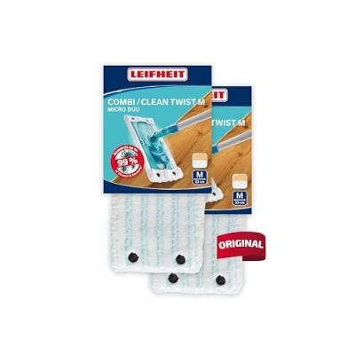 Image of Leifheit Mop Cover, White, Set of 2