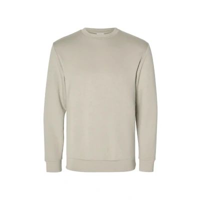 Image of Selected Homme Slhemanuel CREW NECK Sweatshirt, Men&#039;s, Size: Large, Pure cashmere
