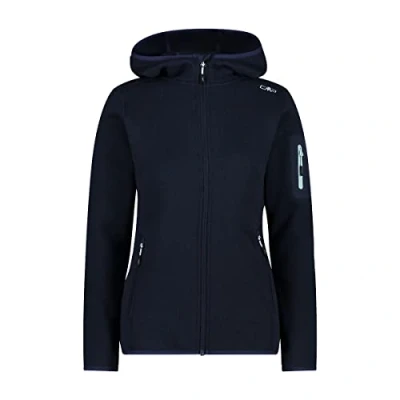 Image of CMP Knit Tech Women&#039;s Jacket with Fixed Hood, Sky White, 18