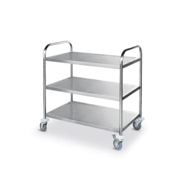 Image of HENDI 810101 Serving trolley, 910 x 590 (H) 950 mm, Silver