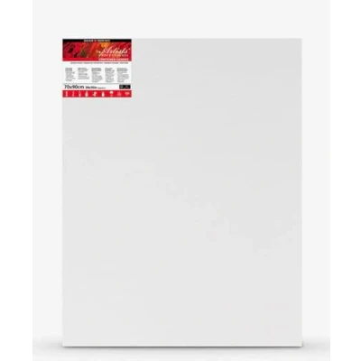 Image of Daler Rowney Artists&#039; Stretched Canvas, Medium Grain, 350 gsm, 20mm Deep, 28 x 35in 70 90 cm, White