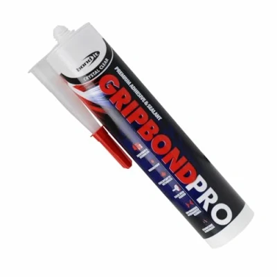 Image of Bond It Gripbond Pro All in One Universal Hybrid Sealant and Adhesive Joint Filler Glue For Wood Brick Metal (Crystal Clear)