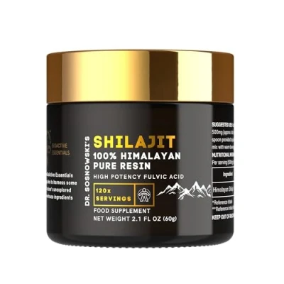 Image of Dr. Sosnowski&#039;s BioActive Shilajit Resin 120 Servings 100% Pure Himalayan Resin, High Potency Fulvic Acid