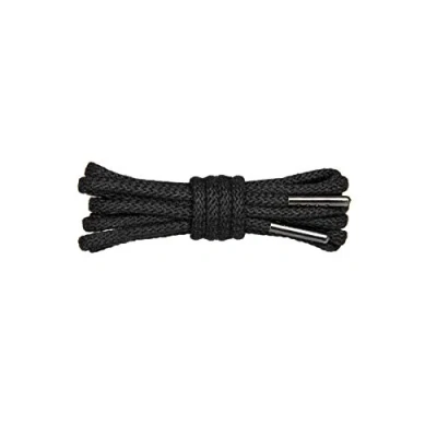 Image of Nomex Round Shoe Boot Laces, Fire Resistant Flame Retardant Meta Aramid with Durable Metal Tip, Worker Walker HD Laces Pro, 1 Pair (91 Black / 150 cm 59 inch)