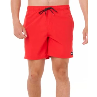 Image of Rip Curl Men&#039;s 17&quot; Volley Boardshorts Elastic Waist Swim Trunks with Fast Drying Stretch Fabric and Pockets Board Shorts, Red, Medium