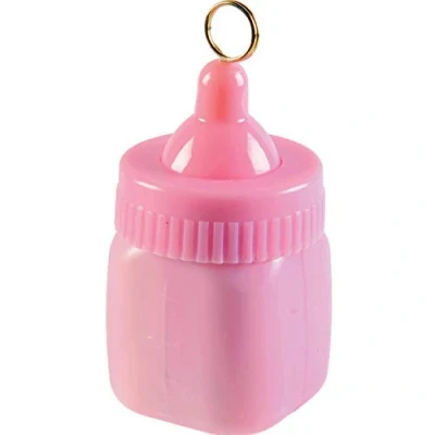 Image of Amscan Pink Baby Bottle Balloon Weight Party Decoration 1 Pc