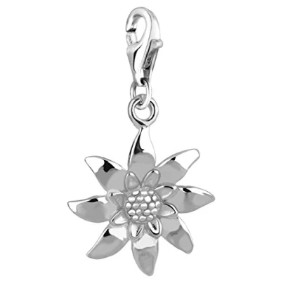 Image of Nenalina Charm Edelweiss Pendant, for All Brands of Bracelets and Necklaces, Made 925 Sterling Silver, 713069 000