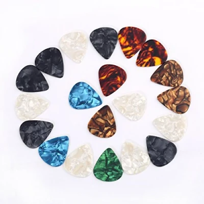 Image of Musiclily 1.5mm Extra Heavy Gauge Pearloid Guitar Bass Picks, Random Color(20 Pieces)