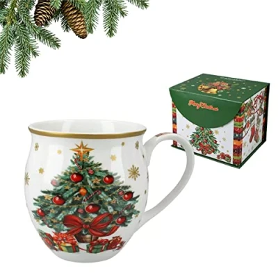 Image of Carmani Ceramic Drinking Cup, 450ml, Christmas Mug for Tea, Coffee, Hot Chocolate