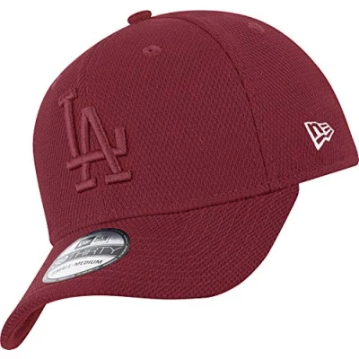 Image of New Era Los Angeles Dodgers 39thirty Stretch Cap Diamond Tonal Maroon L XL